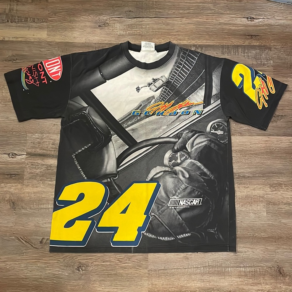 🔥 Vintage 1998 Jeff Gordon NASCAR AOP T-Shirt – Nutmeg Mills Chase Authentics